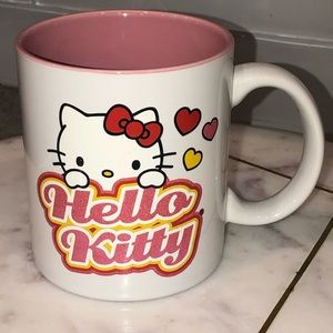 ✨NWT✨ Hello Kitty Sanrio Sparkle Glitter Ceramic Mug with Hearts